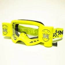 RIP N ROLL Colossus Roll off Motocross Goggles Neon Yellow Wide Vision System