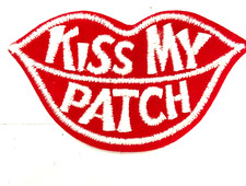 Kiss My Patch Embroidered Cut out Iron on Sew on