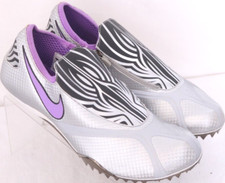 Nike Zoom Celar 3 333502-050 Grey Purple Track  Field Spikes Shoes Women's 11.5