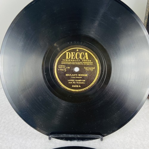 Schallplatten 4er Set Lionel Hampton Hamps Boogie Woogie 78 U/min 10" Decca A-523 - Bild 4 von 16