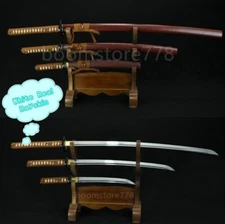  HIGH QUALITY HAND FORGED JAPANESE SAMURAI SWORD SET ( KATANA + WAKIZASH+TANTO)