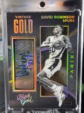 2015-16 DAVID ROBINSON Panini Black Gold Basketball VINTAGE GOLD AUTO 1/10 Spurs
