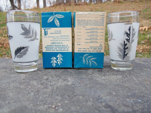 10 Vintage Libbey Glasses Silver Leaf Golden Wheat Tumblers Beverage Drink Glass - Picture 3 of 9