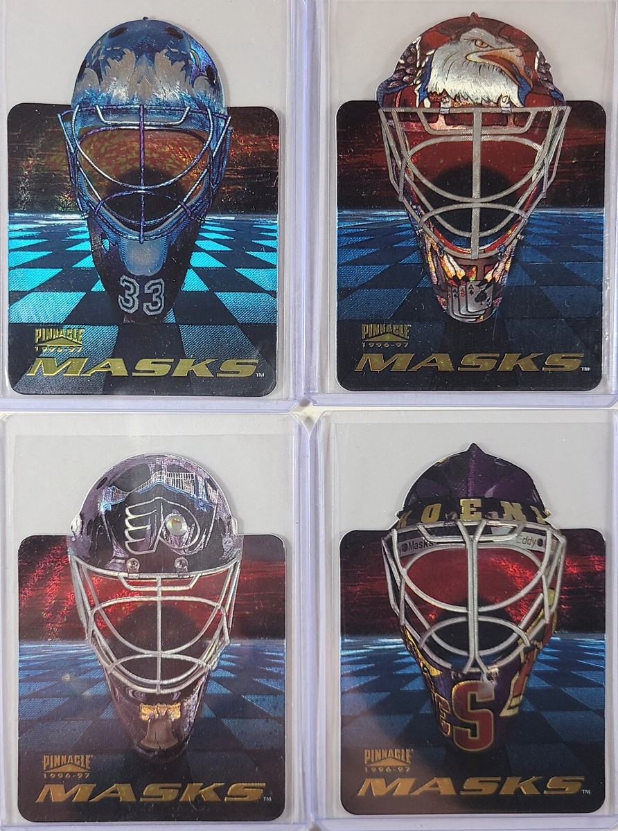 1996-97 Die-Cut Pinnacle Hockey Goalie Masks Complete Set of 10