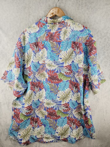 NWT Tommy Bahama Hawaiian Camp Shirt Men Sz 3XL Floral Print Tencel Modal Blend - 第 11/13 張圖片