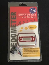 NEW Pedometer w/ FM Radio, belt clip, ultra sensitive headset, auto scan tuner
