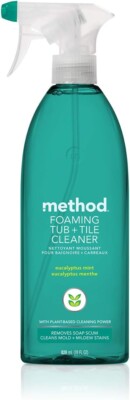 Method Foaming Tub & Tile Cleaner, Eucalyptus Mint, 28oz, 1 pack - Packaging Var