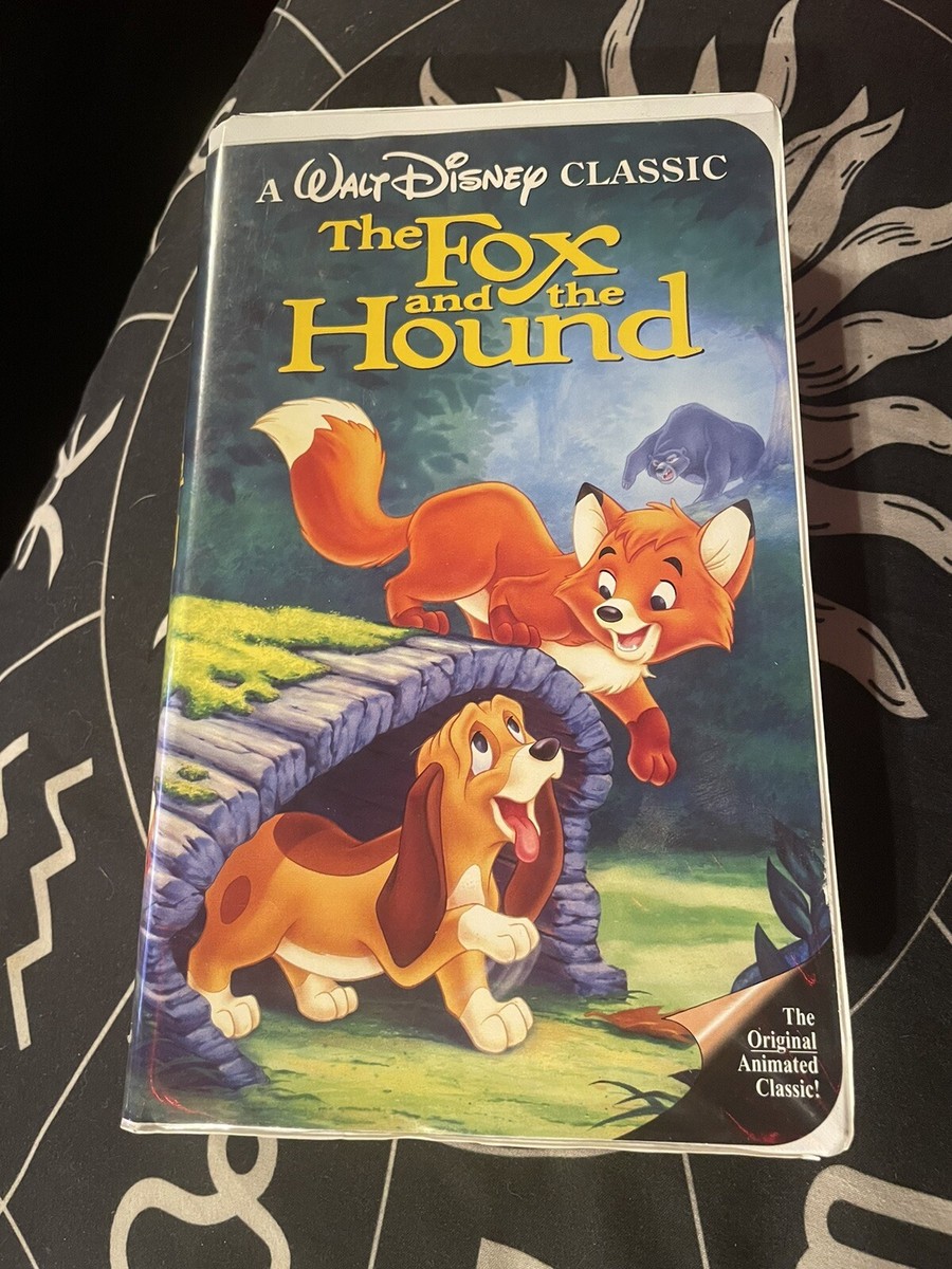Rare WALT DISNEY CLASSIC The Fox and the Hound (VHS 2041) Black