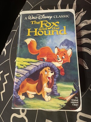 Rare WALT DISNEY CLASSIC The Fox and the Hound (VHS 2041) Black
