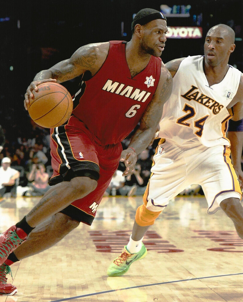 Basketball Lebron James vs Kobe Bryant Photo Picture Print