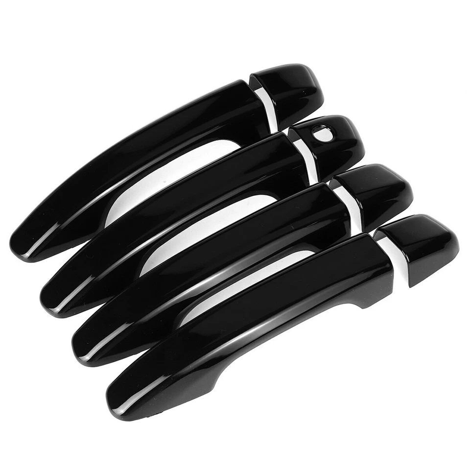 Cubiertas de manija de puerta superpuestas negras brillantes para Honda Accord 2018 2019 2020 2021 2022 Foto 2 de 4