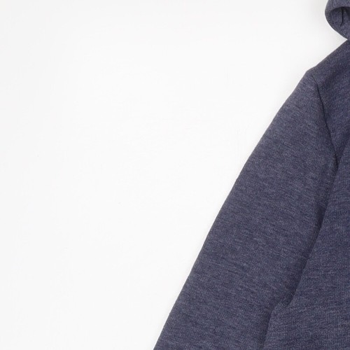 Topshop Womens Blue Cotton Full Zip Hoodie Size 14 Zip - Picture 7 of 10