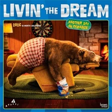 Avanti Livin' the Dream | 2026 12x24" Square Wall Calendar | Plastic-Free