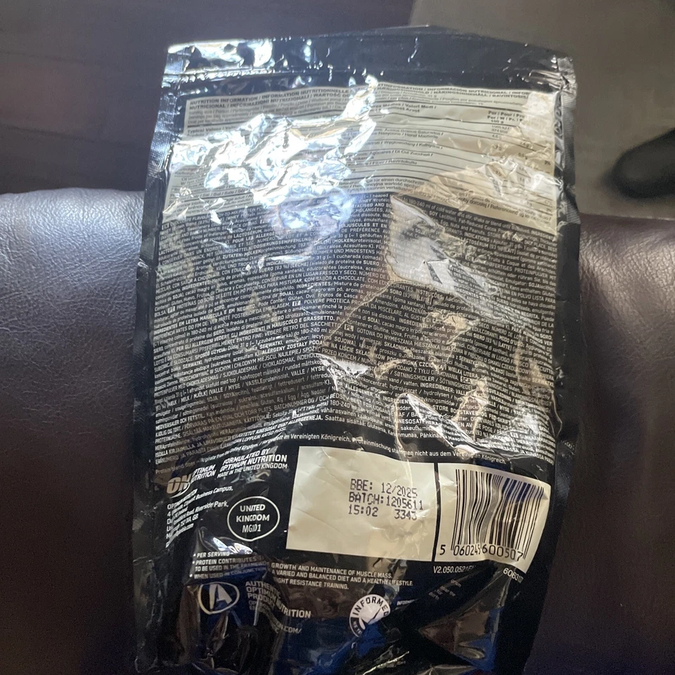 Proteína de suero en polvo Optimum Nutrition Gold Standard 1 lb chocolate doble rico Foto 2 de 3