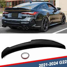 GLOSS BLACK PSM STYLE TRUNK SPOILER FOR 21-24 BMW G22 4 SERIES 430i M440i G82 M4