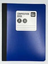  6 pack Pen  Gear Composition Book Wide Ruled 80 Pages 9.75" x 7.5" Blue