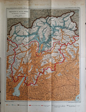 Mappa 1916 Trentino Alto Adige Ampezzano Livinallongo Cortina Lago Garda