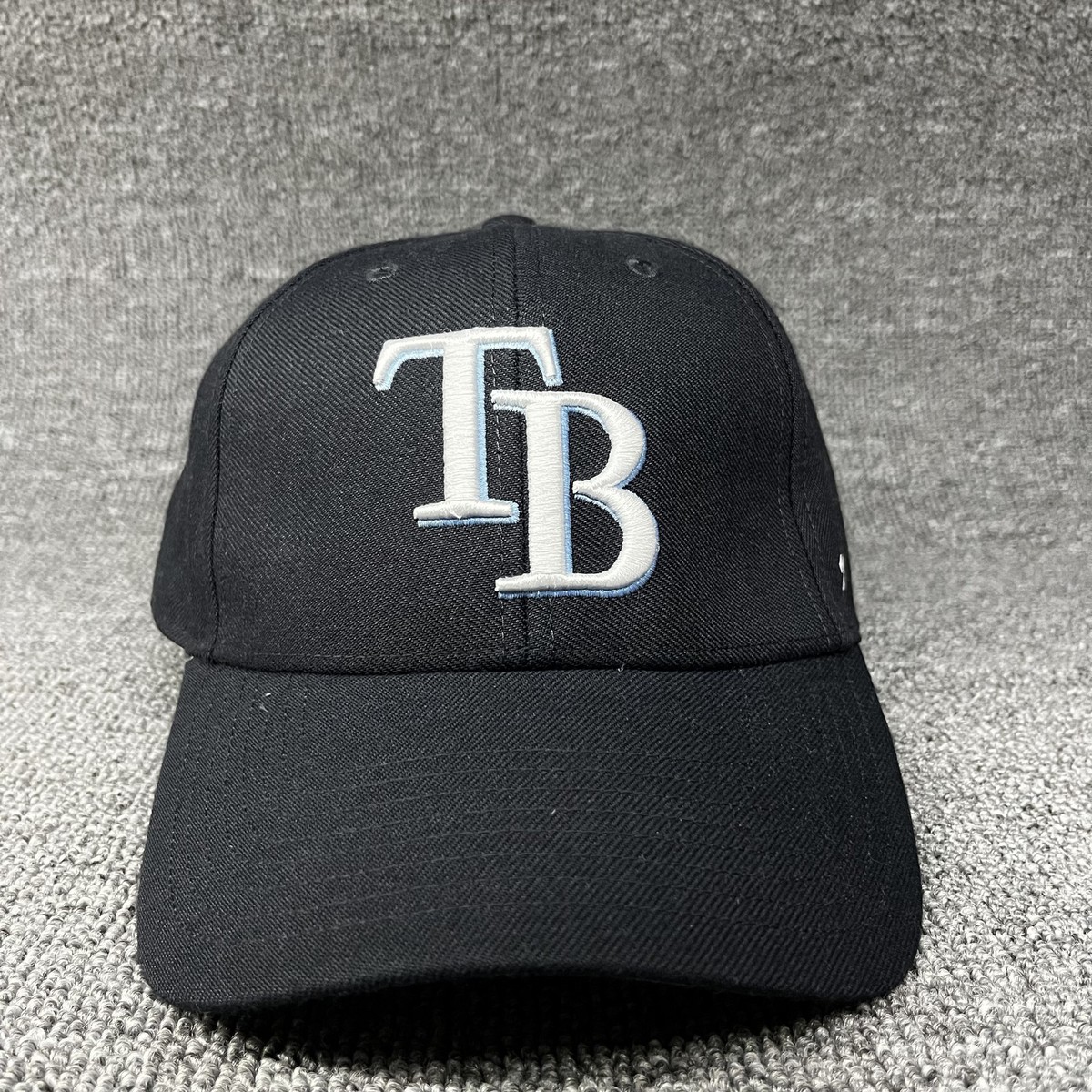 Tampa Bay Rays '47 Brand MVP Hat Black MLB Adjustable Hook & Loop Cap NEW