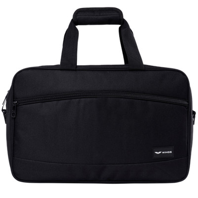 WINGS Kabinentasche Schwarz 40x20x25 cm - Handgepäck Ideal für Reisen