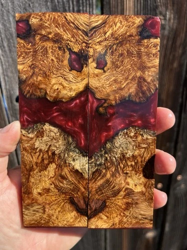 Stabilized Manzanita Burl Hybrid Resin - Knife Scales