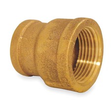Zoro Select 22Ul54 Coupling Brass Coupling, 1 1/2 In Female Npt X 1 1/4 In,