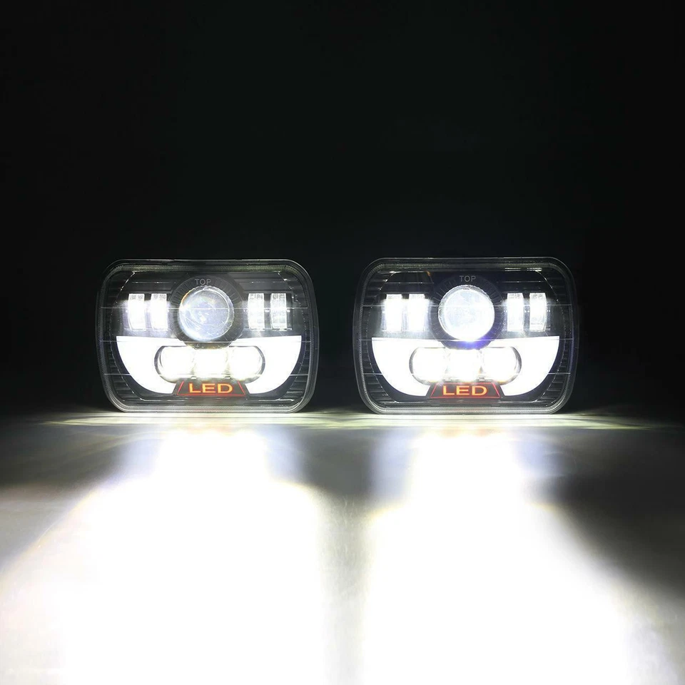 2X 105W 7x6" 5x7" Led Headlights for International Harvester 4700 4800 4900 8100 - Image 4 of 4