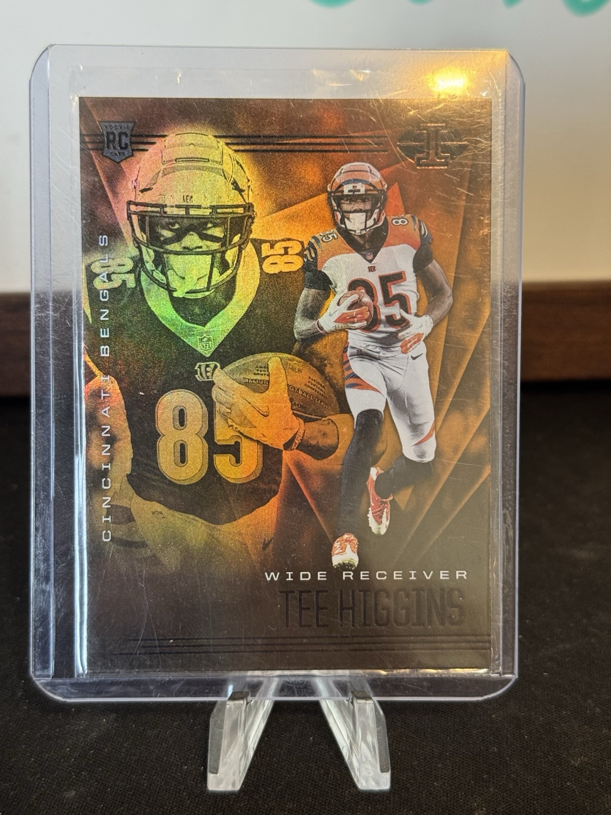 2020 Panini Illusions - Tee Higgins #21 Trophy Collection Orange (RC)