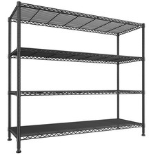 4-Tier Commercial Heavy Duty Wire Shelving for Warehouse Supermarket