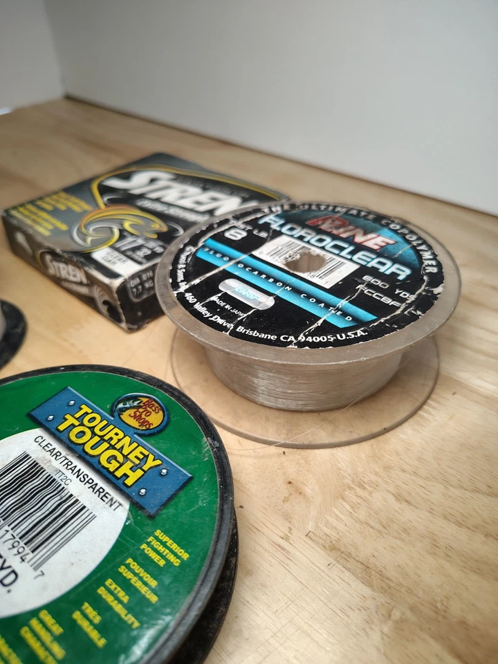 Lote de 4 carretes línea de pesca de monafilamento parcial 2-17 lb, 17 lb 15 lb 8 lb 2 lb Foto 3 de 4