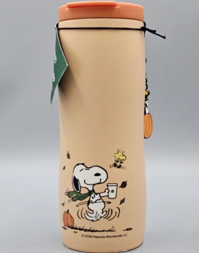 Starbucks x Peanuts Snoopy Woodstock Pumpkin Charm Tumbler 473ml 16oz 2026