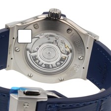 Hublot Classic Fusion Titanium Automatic 42mm Blue Leather Watch 542.NX.7170.LR 6