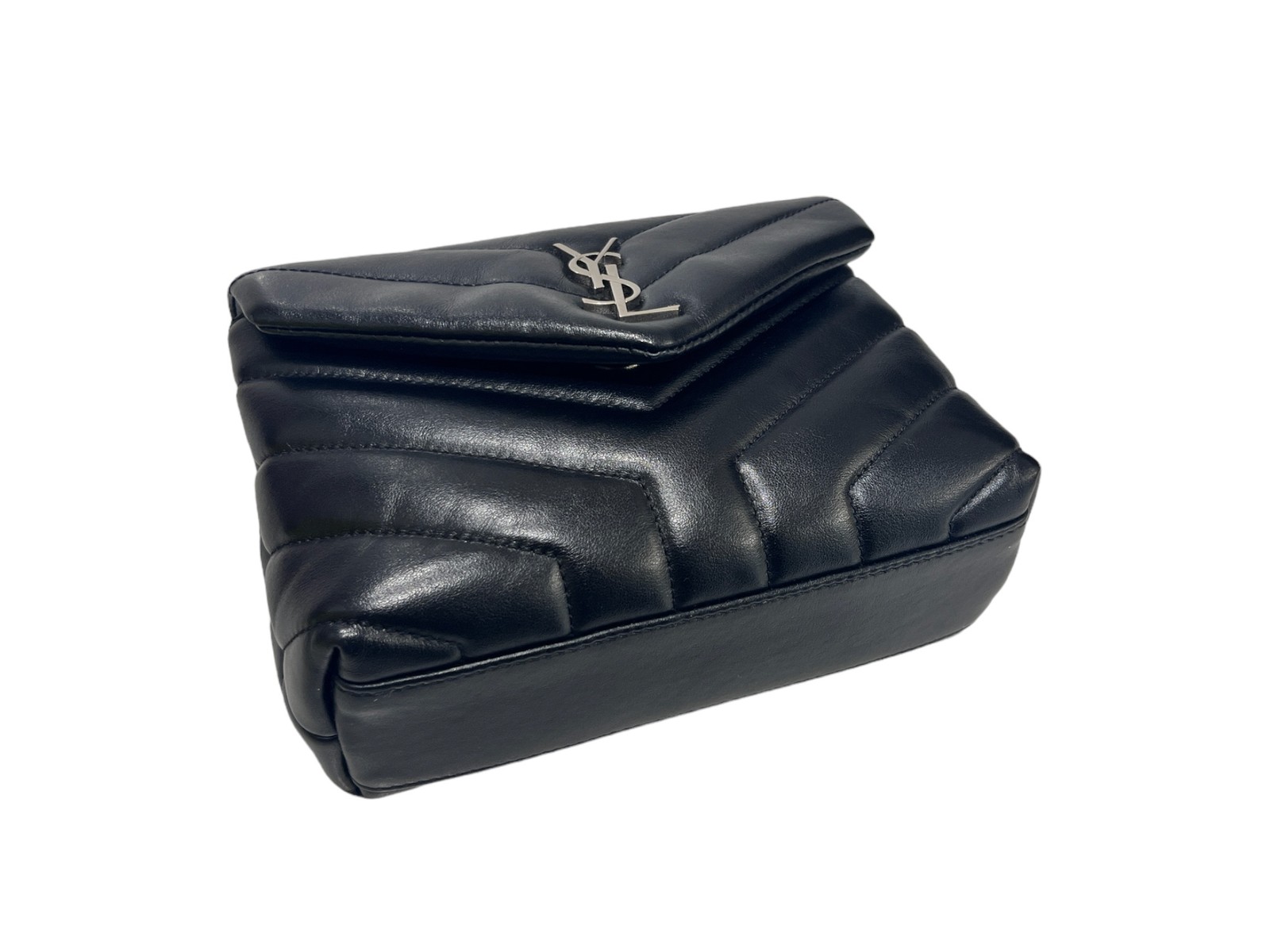 Borsa a tracolla giocattolo Saint Laurent Lulu 467072 tono argento nero 107020411