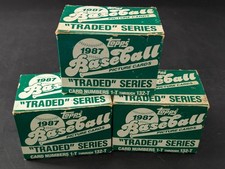 1987 Topps Traded Baseball Sets LOT of (3) COMPLETE Greg Maddux HOF RC