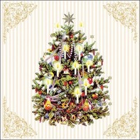 20 Servietten Weihnachtsbaum Creme Tischdeko Tannenbaum Weihnachtsdeko Xmas