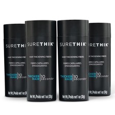 Surethik Hair Thickening Fibers Pack Of 4 X 30G Bottle Dark Brown For Thicker