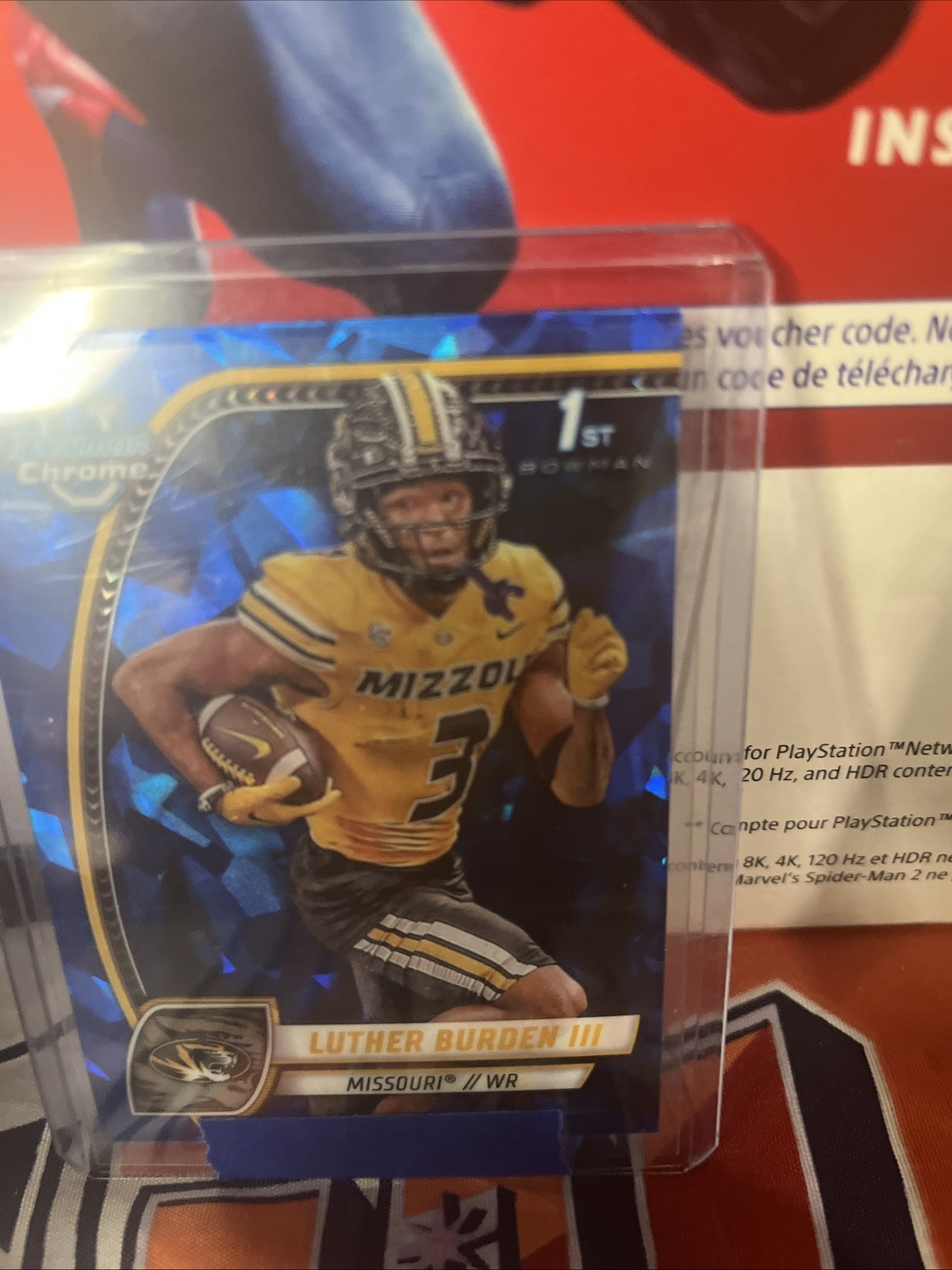 2024 Bowman U CHROME Sapphire 1st Bowman Luther Burden III Missouri Tigers #123
