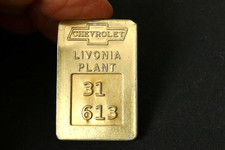Vintage Chevrolet Livonia Michigan Plant Employee Badge Pin General Motors 2 Vintage Chevrolet Livonia Michigan Plant Employee Badge Pin General Motors 2