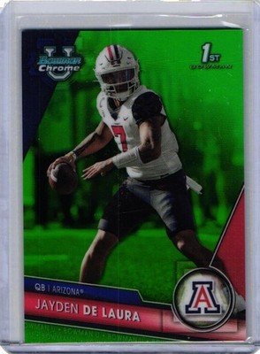 2023 Bowman Chrome U Jayden De Laura 1st Bowman Green /99  #30 Arizona