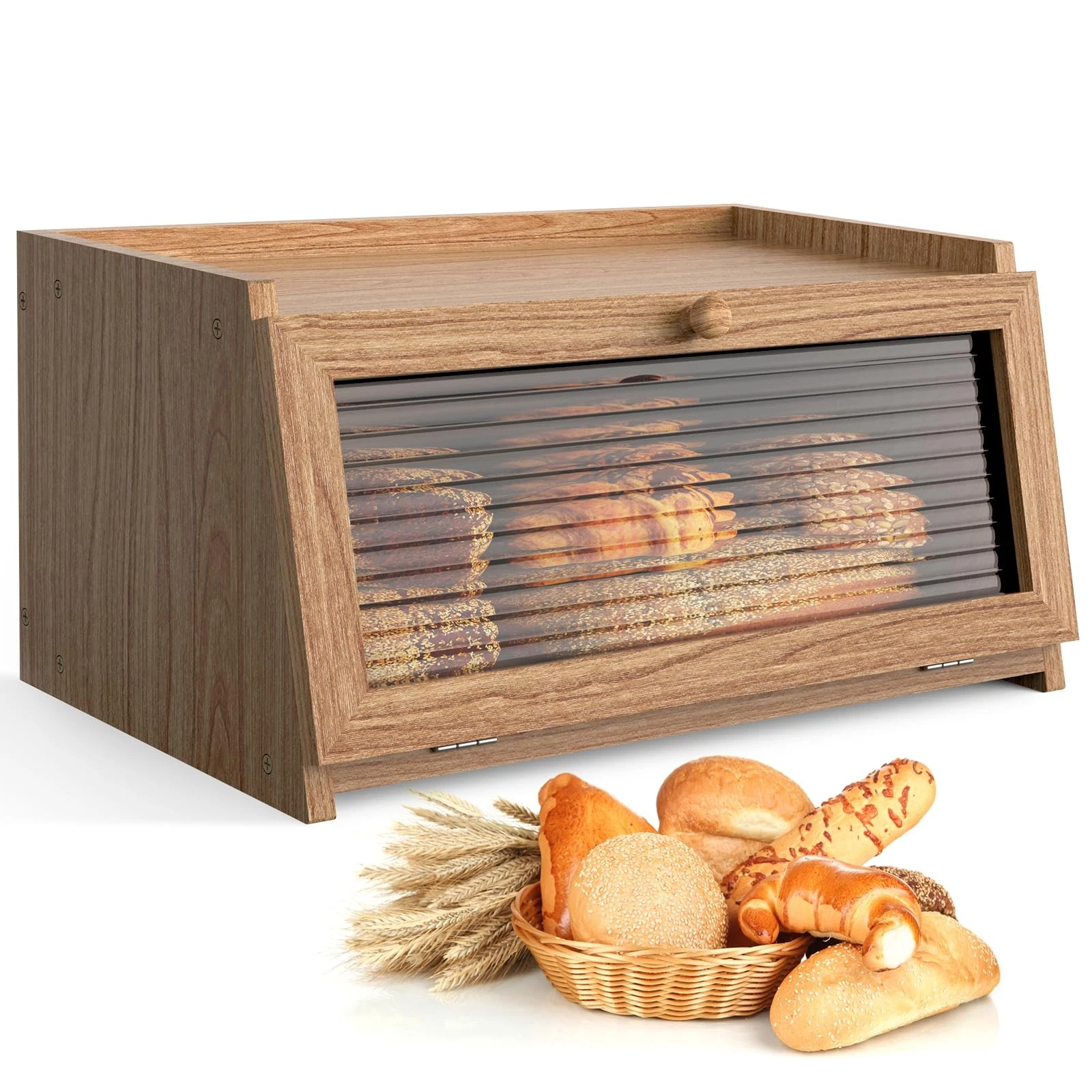 Bread Box for Kitchen Countertop Large Bread Box Farmhouse Bread Container Bread
Opens in a new wind