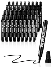 [New]VEVOR Black Dry Erase Markers,36 Pack Low-Odor Whiteboard Markers with Chis