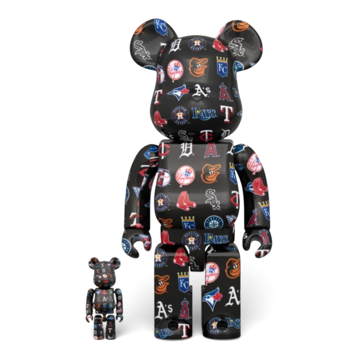 MEDICOM TOY BE@RBRICK National League American League Black 100