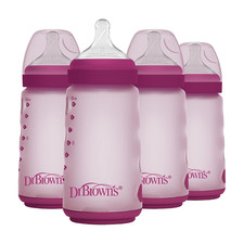 Silicone Baby Bottle with Collapsible Insert Designed to Reduce Colic, 9 Oz with
