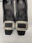 Roger Vivier Womens Belle Vivier Satin Crystal Pumps Size 9.5 Black *Preowned* — photo 3