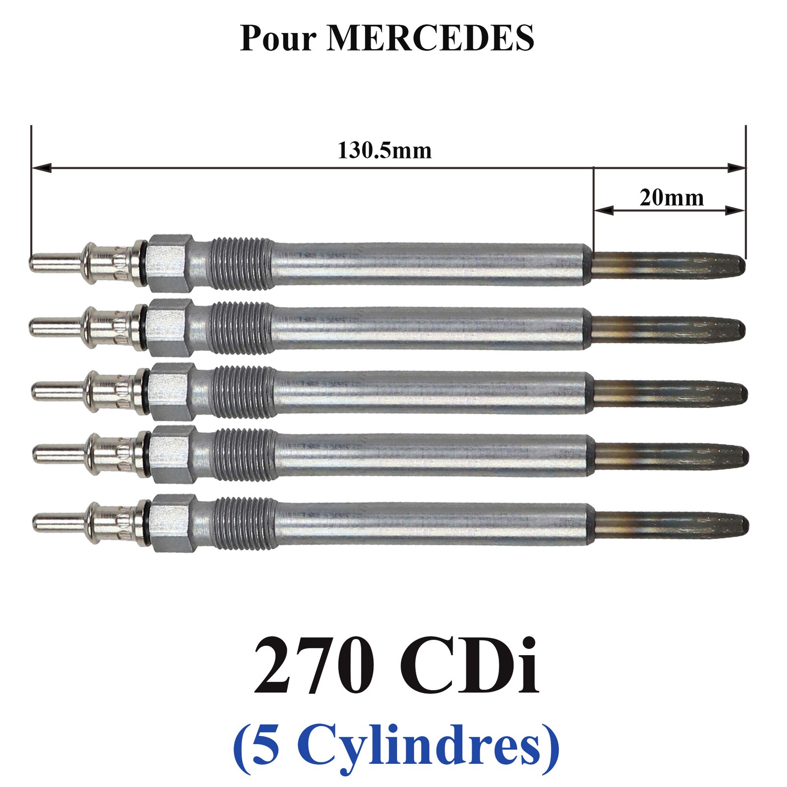 Bougie de préchauffage Mercedes 270 CDI haute durabilité - 3