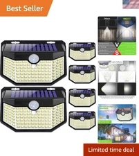 120 LED Solar Outdoor Lights with Motion Sensor - Waterproof & Elegant Design