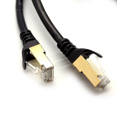 Ethernet Kabel RJ45 Cat8 40GBPS Netzwerk Gold Superschnell LAN Leitung SSTP Patch SET