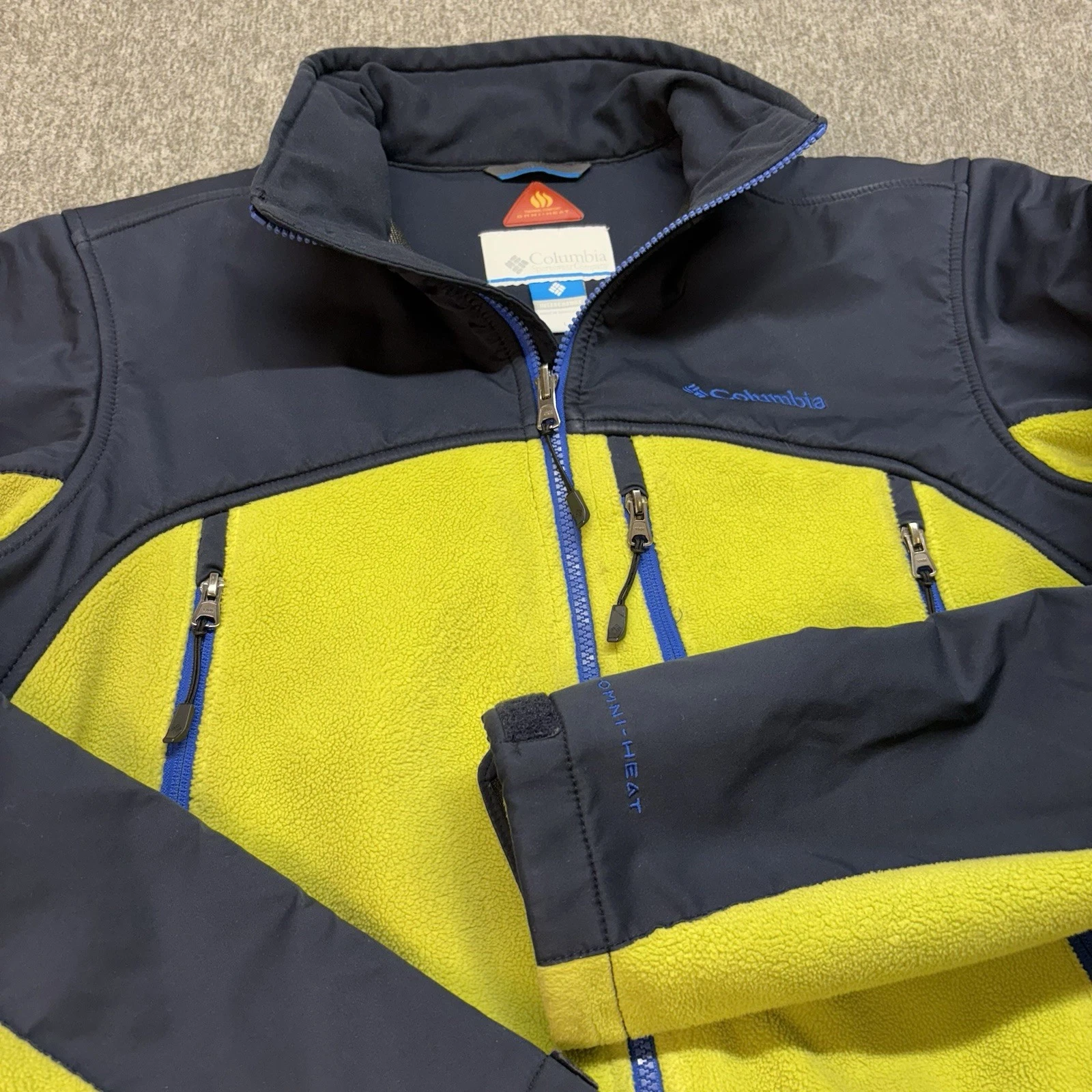 Columbia Jacket Omni WindBlock Omni Heat Men’s Large Interchange Full Zip Fleece