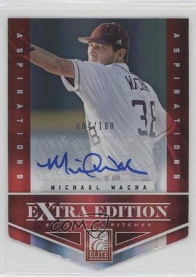2012 Elite Extra Edition Aspirations Die-Cut Signatures Michael Wacha Auto 0s3