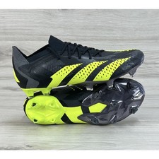 Adidas Predator Accuracy.1 Low INJ FG Black Yellow Soccer Cleats IG0782 Men 7.5