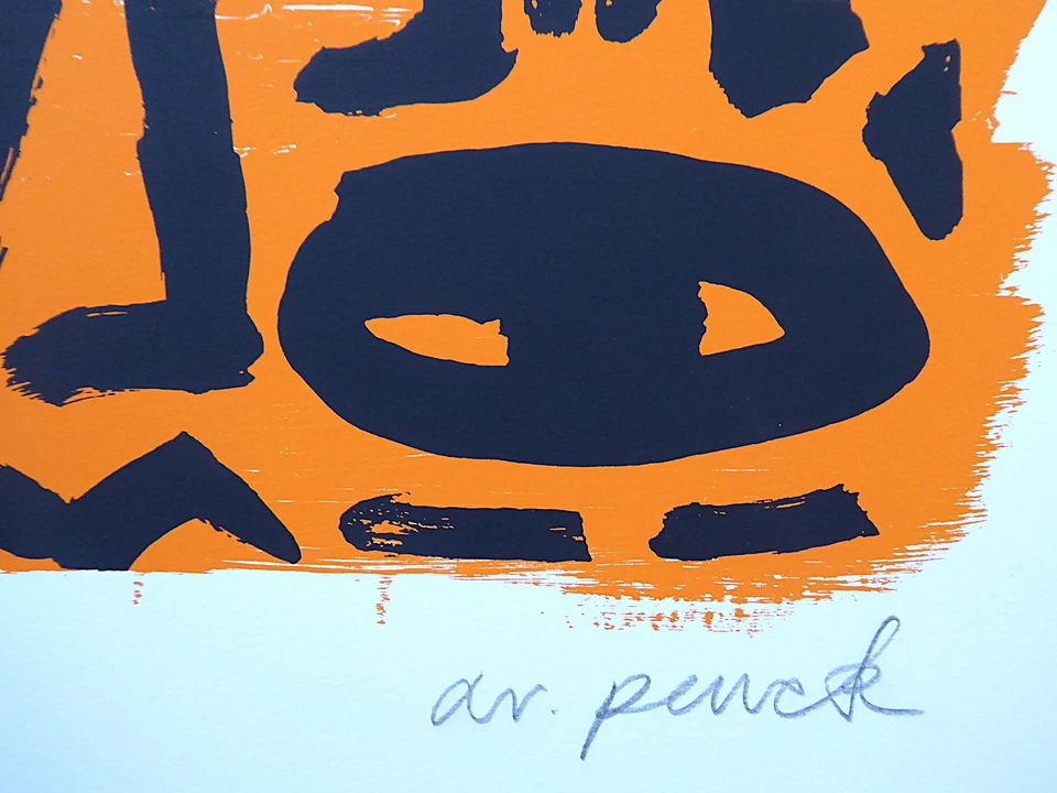 A. R. PENCK - "FALKENKOPF JÄGER U. ADLER" - FARBSERIGRAFIE - DRUCKFRISCH - Bild 3 von 4